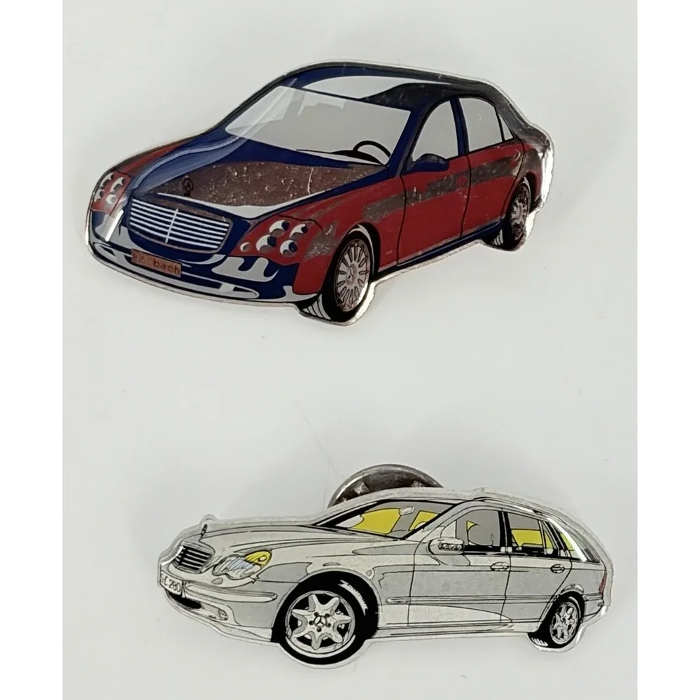 Vintage Mercedes Benz Maybach and C Class Sport Coupe Automobile Pins Lapel Hat